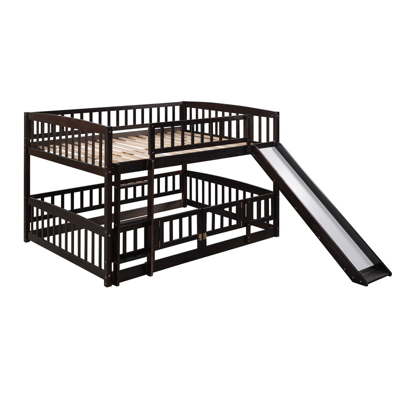 Low Bunk Bed With Slide, Fence And Ladder - R&R Furniture Gallery (Fountain Valley, CA)