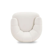 TOV Furniture Jasmine swivel accent chair with plush upholstery and modern design, shown from a side angle.