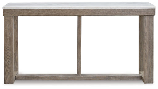 Loyaska - Sofa Table - Brown / Ivory - R&R Furniture Gallery (Fountain Valley, CA)