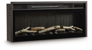 Entertainment Accessories - Fireplace Insert With Faux Birch Log Set - Black - R&R Furniture Gallery (Fountain Valley, CA)