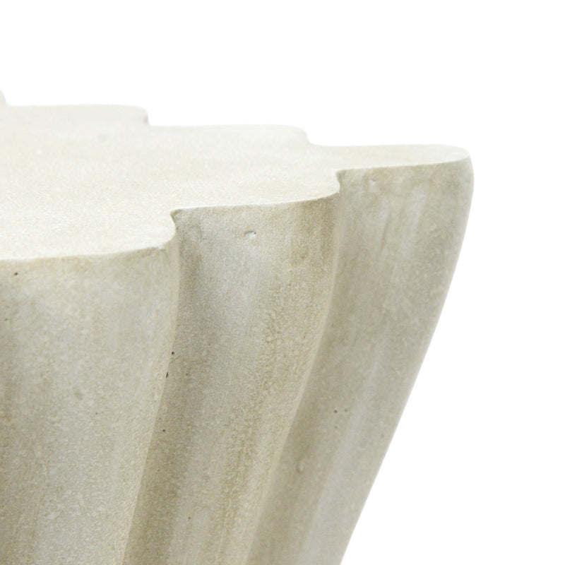 Mgo Archaistic Wavy Side Table - Antique Sandstone - R&R Furniture Gallery (Fountain Valley, CA)