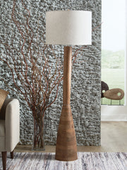 Ailsa - Wood Floor Lamp - Natural Brown - R&R Furniture Gallery (Fountain Valley, CA)