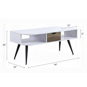 Halima - Coffee Table - White & Black - R&R Furniture Gallery (Fountain Valley, CA)