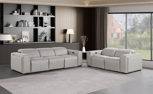 1224 - 5-Piece Modular Power Reclining Sofa And Loveseat Set In With 4 Power Recliners & Power Headrests - R&R Furniture Gallery (Fountain Valley, CA)