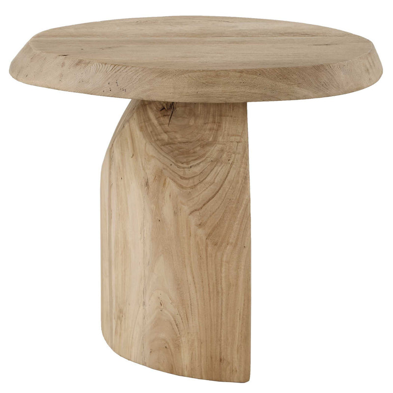 Tiernan - Reclaimed Oak Round Side Table - Woodtone