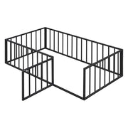 Metal Floor Bed Frame With Fence And Door - R&R Furniture Gallery (Fountain Valley, CA)