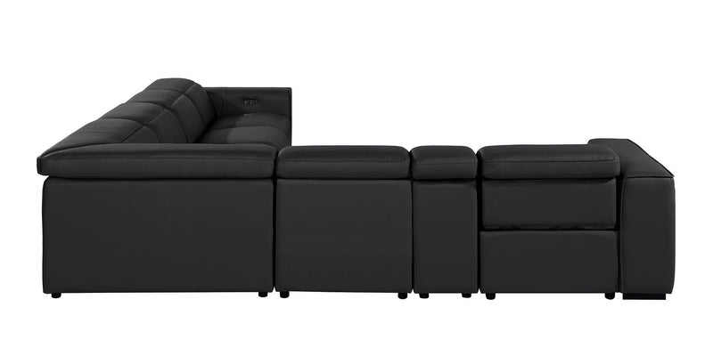 1224 - 7-Piece L-Shaped Sectional Sofa In With 3 Power Recliners & Power Headrests