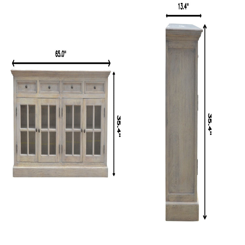 Glazed Sideboard - Gray - R&R Furniture Gallery (Fountain Valley, CA)