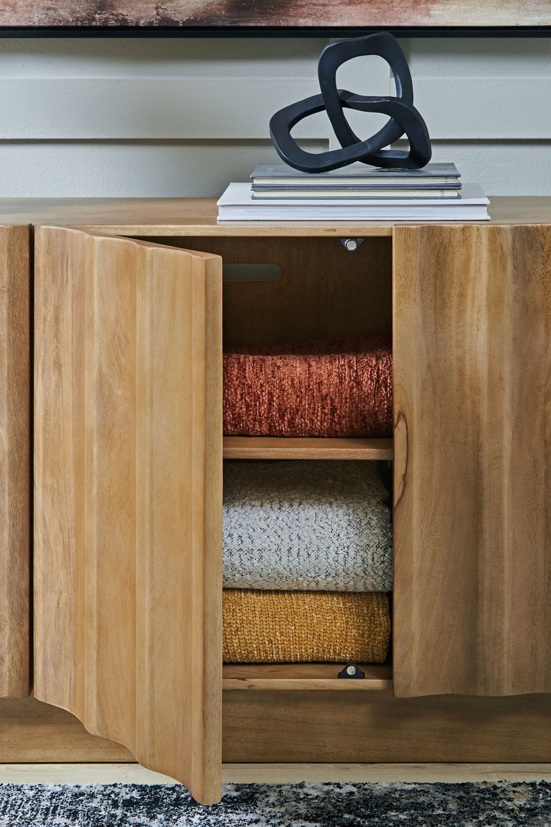 Timkins - Accent Cabinet - White Washed - R&R Furniture Gallery (Fountain Valley, CA)
