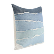 Classic Home Bikram accent pillow in Capri Blue Multi with vibrant geometric pattern and plush fabric.