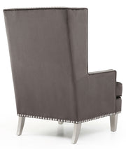 Elegant traditional arm chair by Glory Furniture with carved wooden legs and plush upholstered seat and back for classic style.