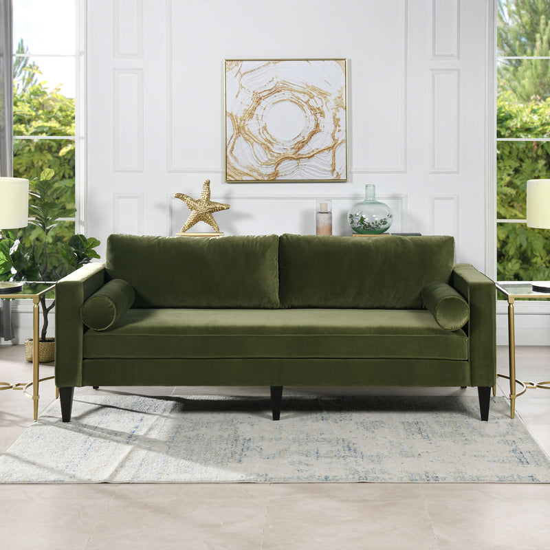 Nicholi - Mid-Century Modern Sofa - Olive Green - R&R Furniture Gallery (Fountain Valley, CA)
