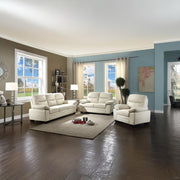 Glory Furniture Marta arm chair with cushioned seat and backrest, featuring sleek modern design and wooden legs.