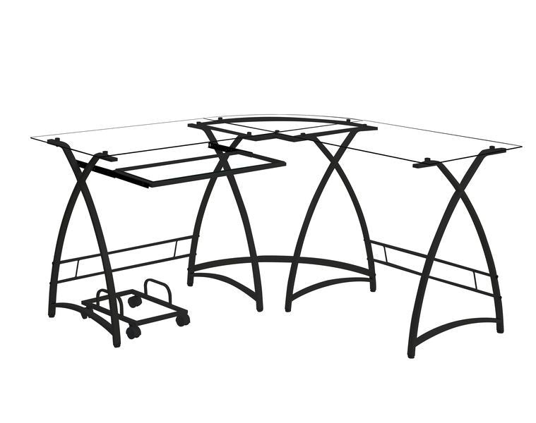 Dazenus - Desk - Glass Top - R&R Furniture Gallery (Fountain Valley, CA)