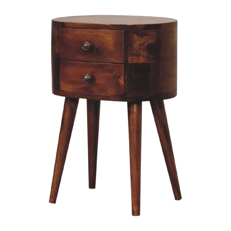 Mini Rounded Nightstand - Chestnut - R&R Furniture Gallery (Fountain Valley, CA)