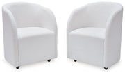 Rowanbeck - Dining Upholstered Arm Chair (Set of 2) - Ivory - R&R Furniture Gallery (Fountain Valley, CA)
