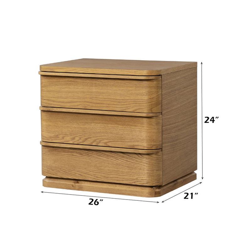 Zoey - Nightstand - Oak - R&R Furniture Gallery (Fountain Valley, CA)