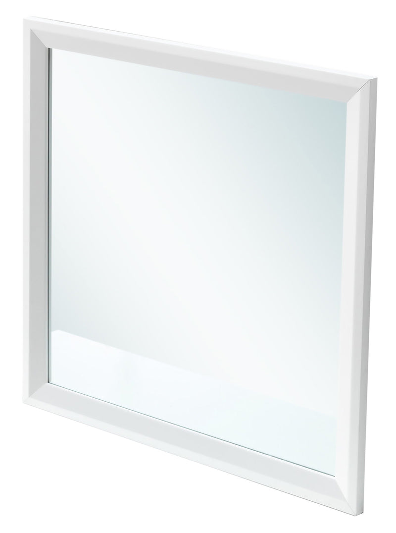 Glory Furniture Primo mirror with sleek rectangular frame, hanging on a wall, showcasing modern minimalist design.
