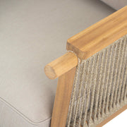 Noble House Sumbawa outdoor club arm chair with cushioned seat and backrest, ideal for patio or garden relaxing spaces.