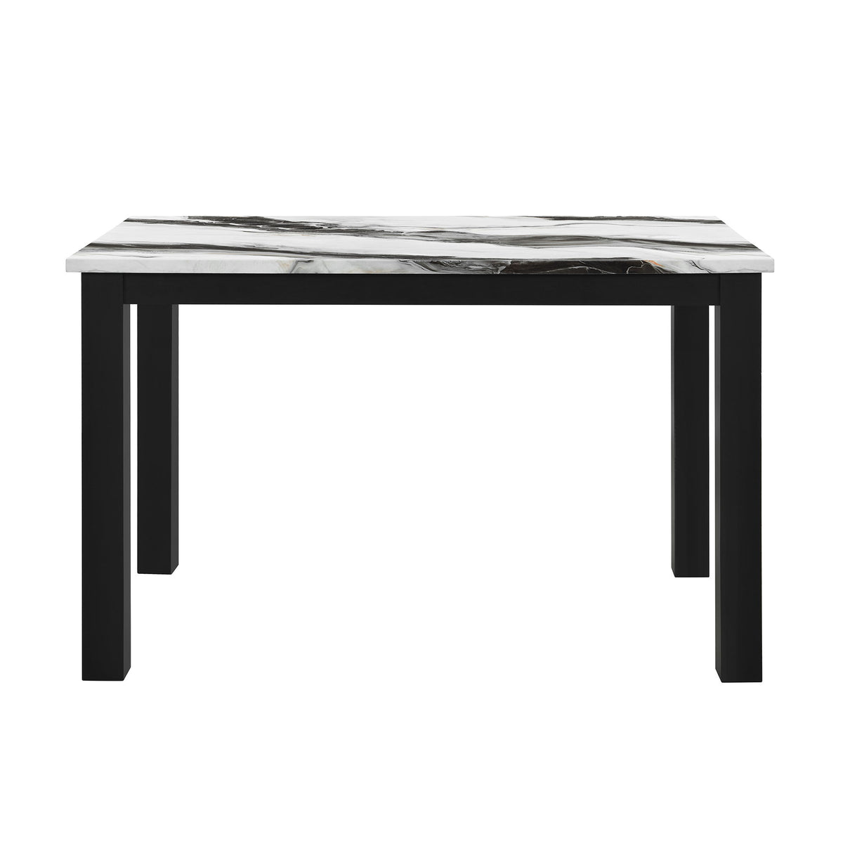 Sarang - Panda Dining Table With 4 Padded Dining Chairs - Black