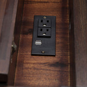 Monroe - Desk - Distressed Charcoal Brown - R&R Furniture Gallery (Fountain Valley, CA)