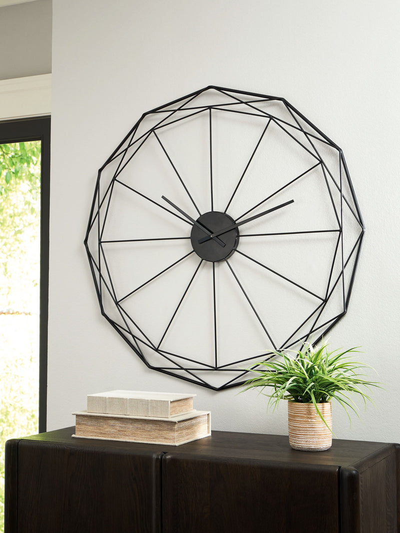 Arkthorne - Wall Clock - Black - R&R Furniture Gallery (Fountain Valley, CA)