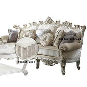 Picardy II - Sofa With 7 Pillows - Fabric & Antique Pearl - R&R Furniture Gallery (Fountain Valley, CA)