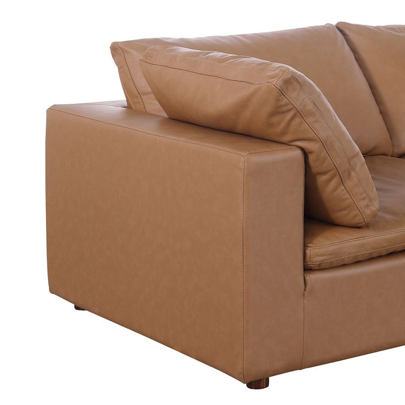 1100 - 5-Piece Right Arm Facing 3-Seat Sectional (Top-Grain Italian Leather)