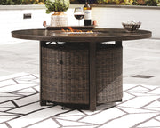 Paradise Trail - Round Fire Pit Table - Medium Brown - R&R Furniture Gallery (Fountain Valley, CA)
