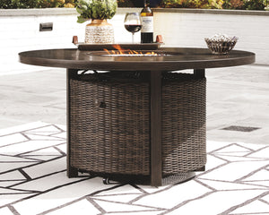 Paradise Trail - Round Fire Pit Table - Medium Brown - R&R Furniture Gallery (Fountain Valley, CA)