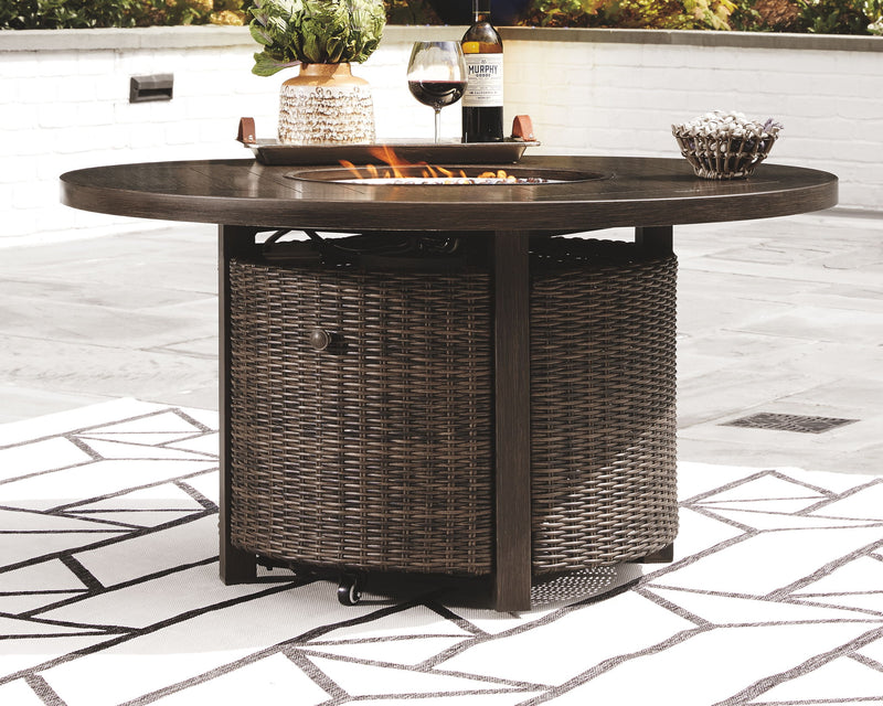 Paradise Trail - Round Fire Pit Table - Medium Brown - R&R Furniture Gallery (Fountain Valley, CA)