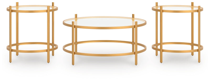 Pearlox - Occasional Table Set (Set of 3) - Gold - R&R Furniture Gallery (Fountain Valley, CA)