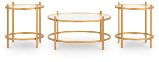 Pearlox - Occasional Table Set (Set of 3) - Gold - R&R Furniture Gallery (Fountain Valley, CA)