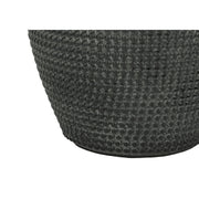 Contemporary black resin table lamp by 8th Street, modern design with a sleek, minimalist appearance for home decor.