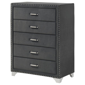 5 Drawer Bedroom Chest With Crystal Pulls