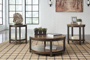 Roybeck - Occasional Table Set (Set of 3) - Light Brown / Bronze - R&R Furniture Gallery (Fountain Valley, CA)