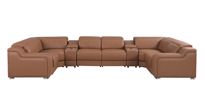 1116 - 8-Piece U-Shaped Sectional Sofa In With 2 Power Recliners & Power Headrests
