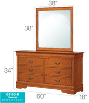 Elegant traditional storage dresser by Glory Furniture featuring multiple drawers and classic wooden design.