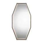 Gold Savion Octagon Wall Mirror by Uttermost, featuring a stylish geometric design and a sleek gold frame.