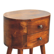 Mini Rounded Nightstand - Chestnut - R&R Furniture Gallery (Fountain Valley, CA)