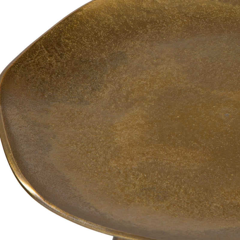 Lily Pad - Antique Brass Accent Table
