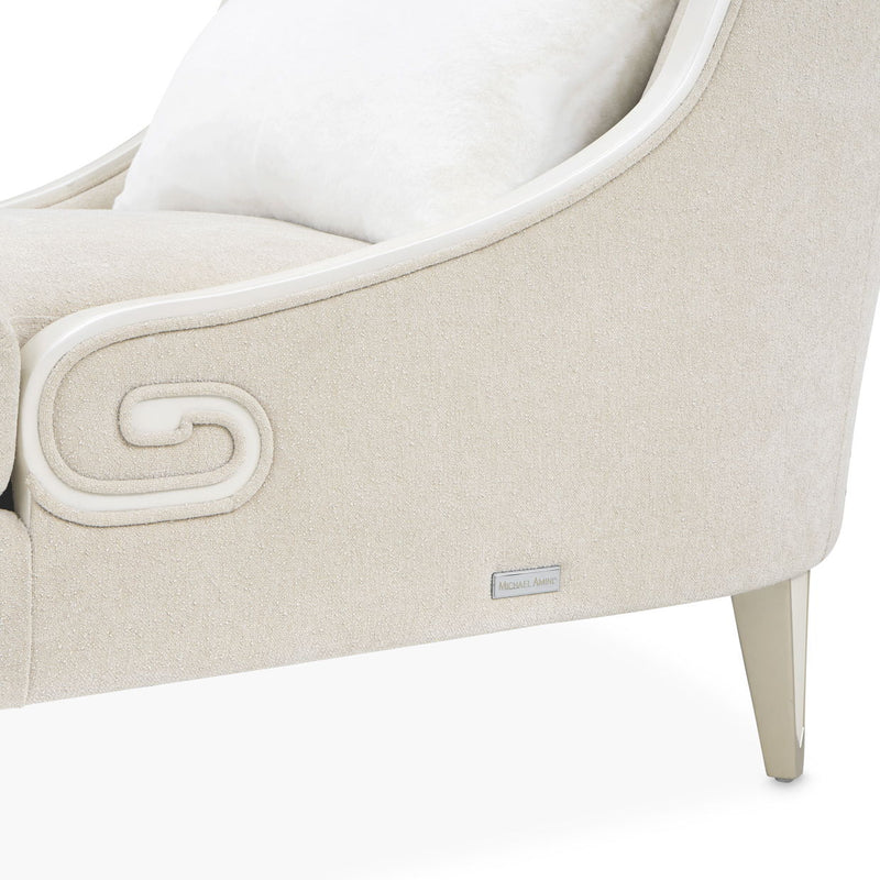 La Marisia - Chenille Chaise - Tranquil / Light Champagne - R&R Furniture Gallery (Fountain Valley, CA)