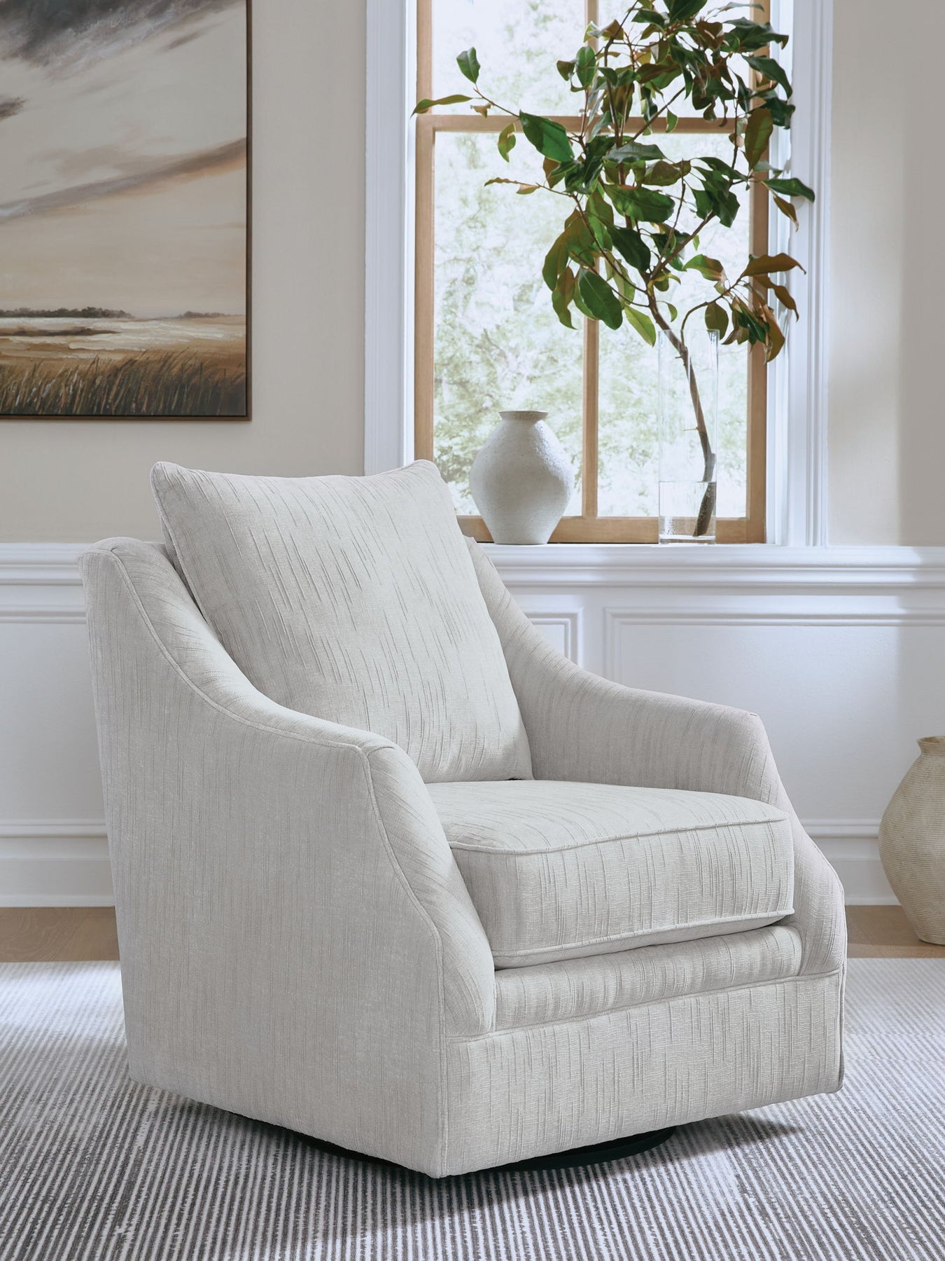 Gubbins - Swivel Accent Chair - Gray - R&R Furniture Gallery (Fountain Valley, CA)