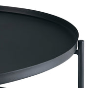 Simpli-Home Monet handcrafted coffee table with wooden finish and modern design, showcasing smooth surface and sturdy legs.