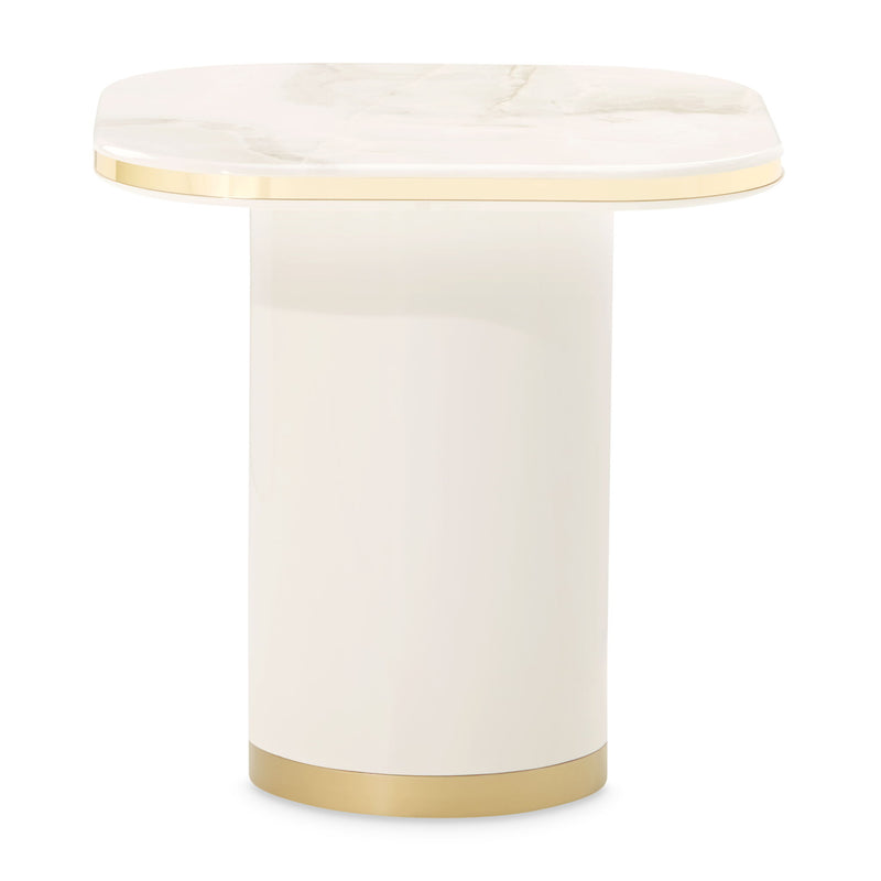 Michael Amini Gineverra rectangular cocktail table with sleek wooden finish and modern design, perfect for contemporary living spaces.