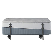 Wilkins - Coffee Table With Lift Top - Gray & White High Gloss - R&R Furniture Gallery (Fountain Valley, CA)