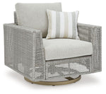 Seton Creek - Swivel Lounge With Cushion - Gray - R&R Furniture Gallery (Fountain Valley, CA)