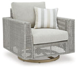 Seton Creek - Swivel Lounge With Cushion - Gray - R&R Furniture Gallery (Fountain Valley, CA)