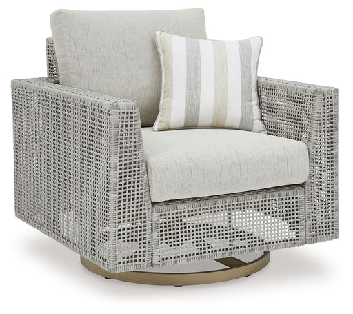 Seton Creek - Swivel Lounge With Cushion - Gray - R&R Furniture Gallery (Fountain Valley, CA)