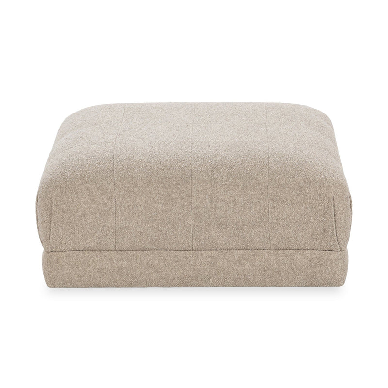 Adalynne - Upholstered Square Ottoman - Buttermilk - R&R Furniture Gallery (Fountain Valley, CA)